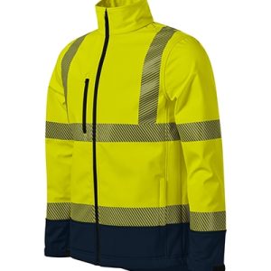 Jachetă softshell unisex HV Drop-galben reflectorizat