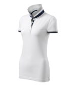 Tricou polo pentru damă Collar Up-alb