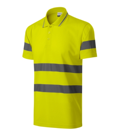 Tricou polo unisex HV Runway-galben reflectorizat